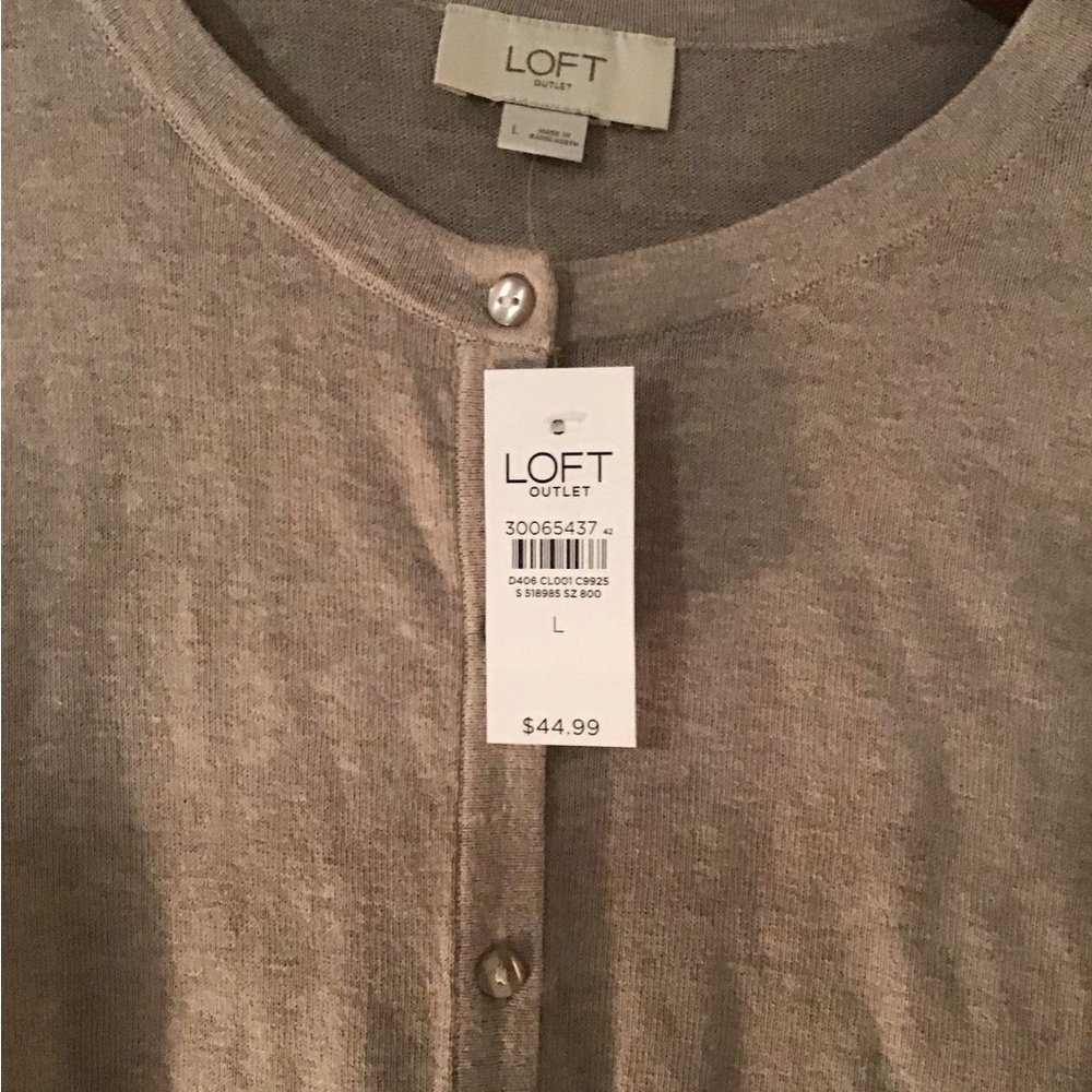 LOFT Gray Women's Cardigan Sweater